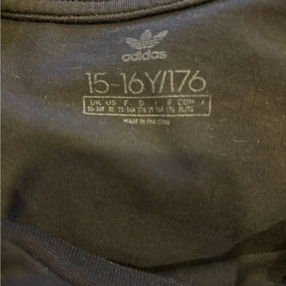 Adidas Men's Black Tee with White Logo